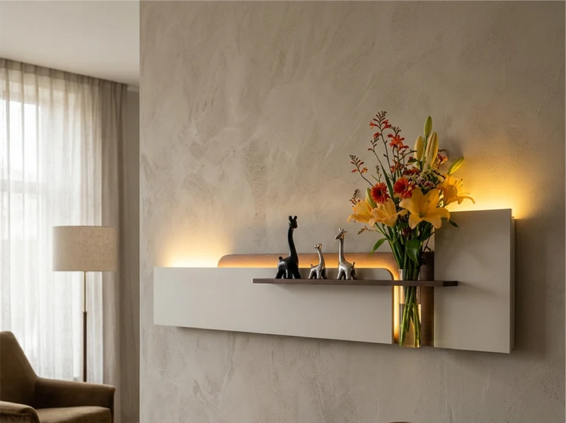 Lumi Crafts Horizon Glow Wall Light with Decor Shelf