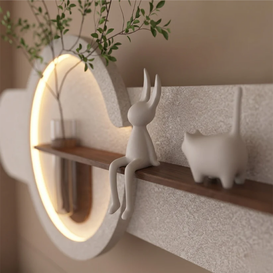 Lumi Crafts Orbit Glow Wall Light with Plant Shelf