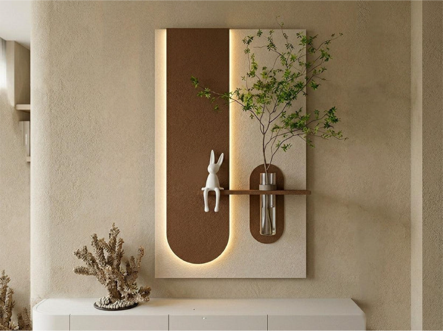 Lumi Crafts Pillar Glow Wall Light with Plant Vase
